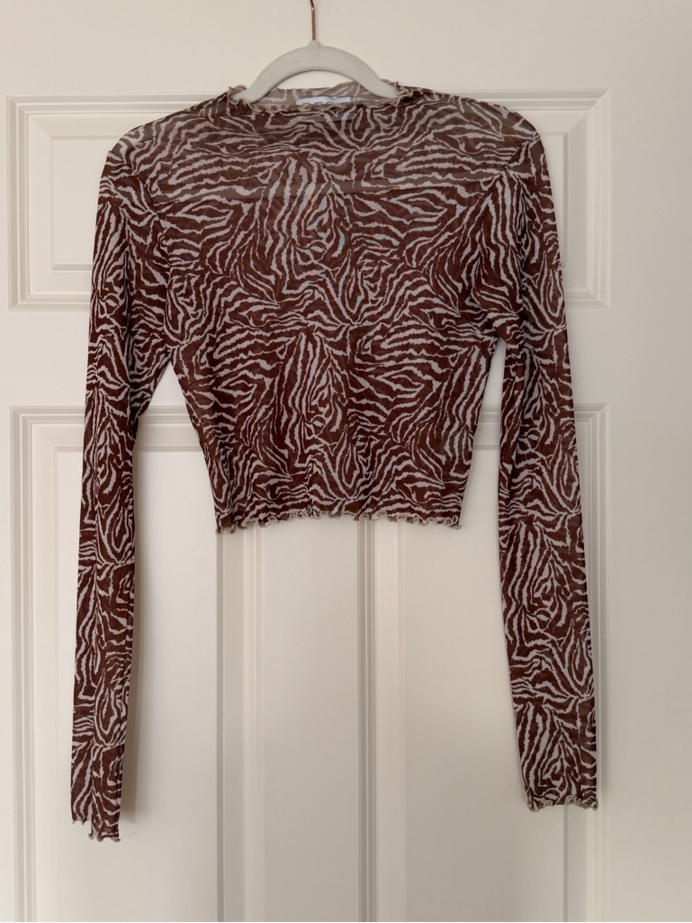 RESA - Ida Top - Brown/White Animal Print - Small